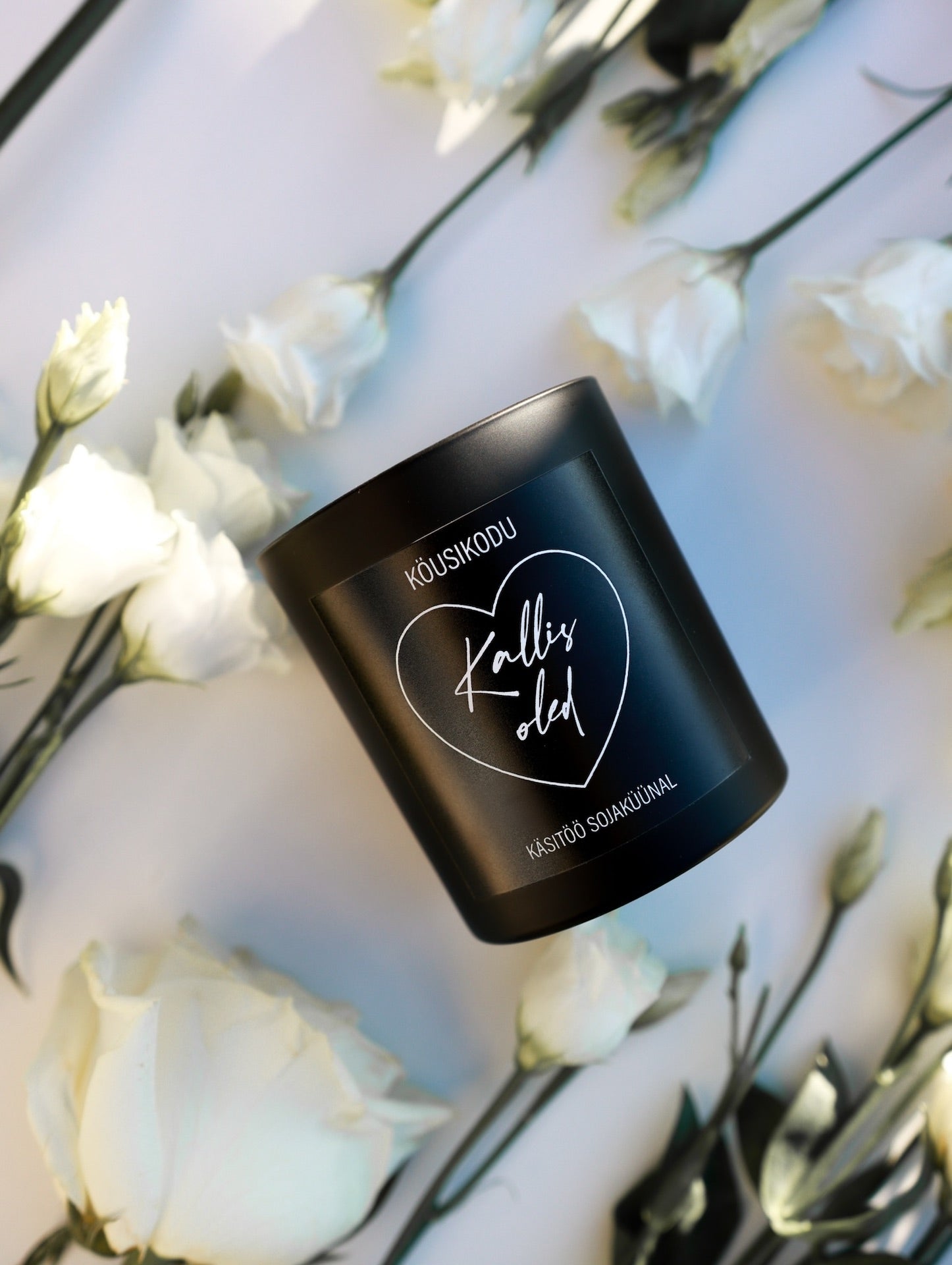 Sõnumiga sojavahast lõhnaküünal