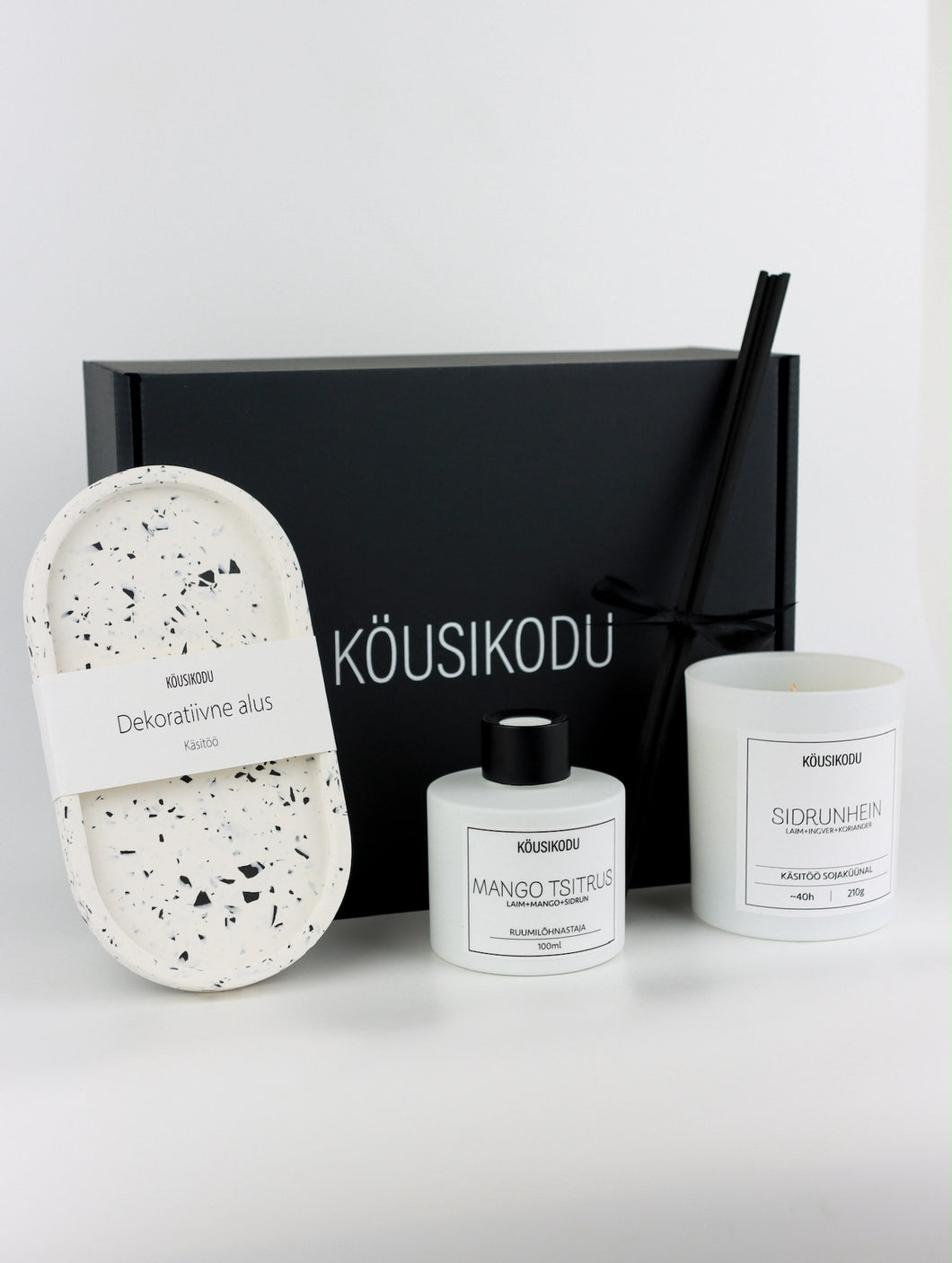 Kinkekomplekt VALGE alusega